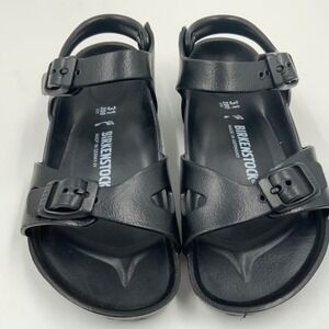 Birkenstock Kids Rio Sandal Black Adjustable Strap Sandals Size 31 C13